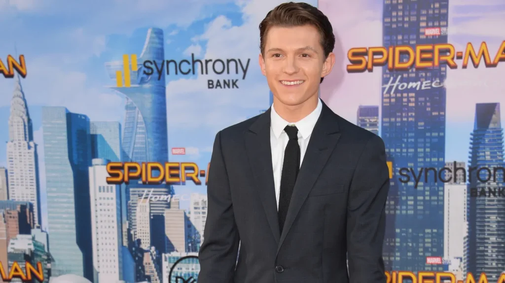 Tom Holland at the premiere oh the Spiderman movie