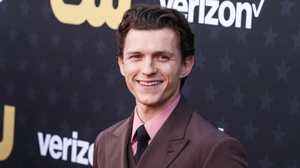Tom Holland wearing Prada arrives at the 29th Annual Critics Award