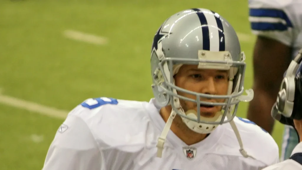 Tony Romo plays quarterback for the Dallas Cowboys.