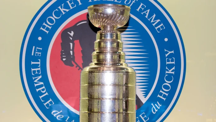 The Stanley Cup trophy on display The Stanley Cup trophy on display