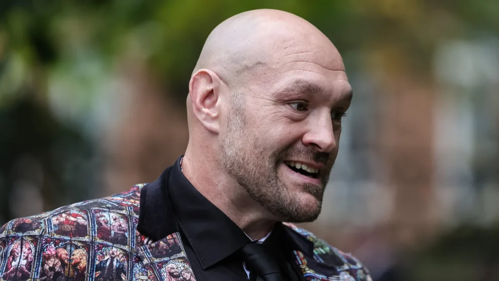 Focus shot of Tyson Fury