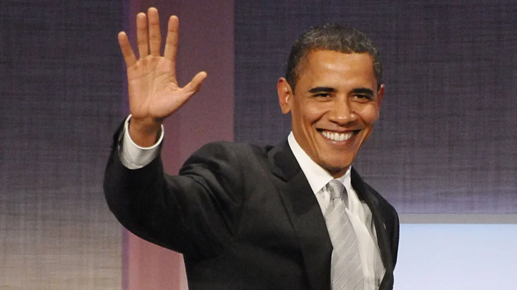 Barack Obama at a public appearance.