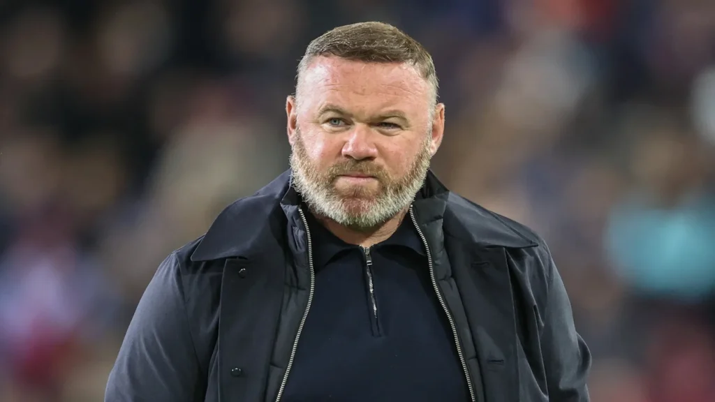 Wayne Rooney at the football field.
