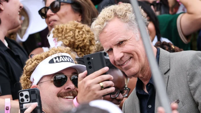 will ferrell arrives at the los angeles premiere of netflixs