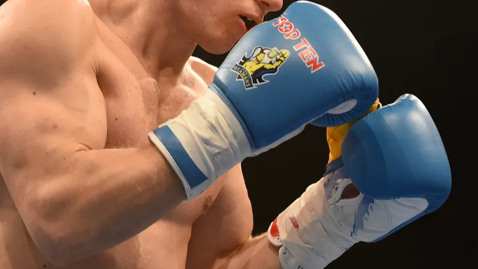 Close up shot of a boxer