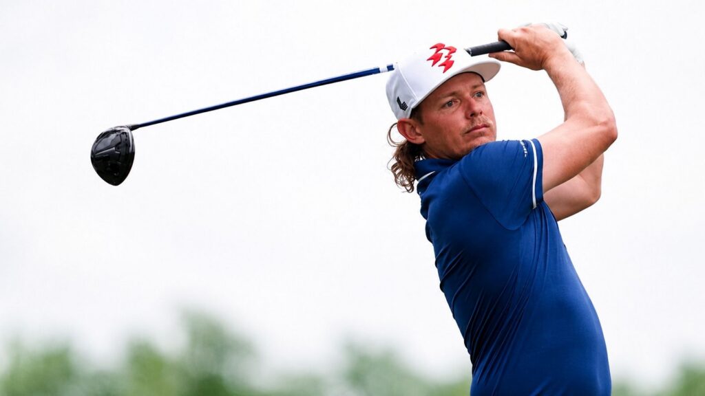 Cameron Smith of Australia in action during a practice round prior to the  PGA Championship at Valhalla Golf Club.