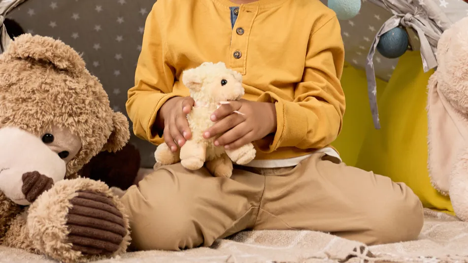 A child playing with toys
