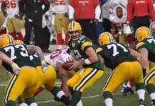 Aaron Rodger of the Green Bay Packers