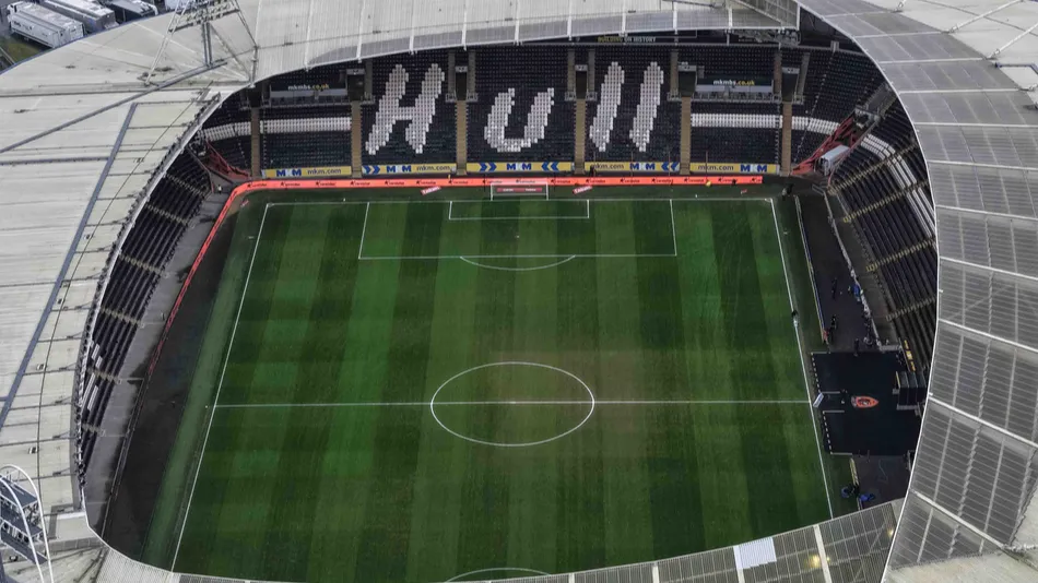 An aerial view of of the MKM stadium