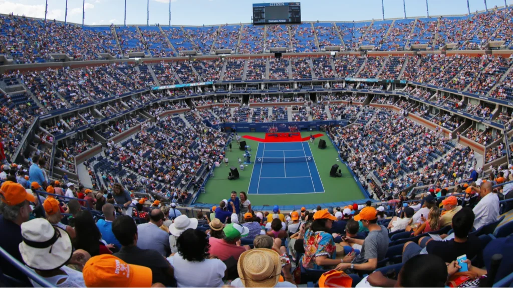 Arthur Ashe Stadium at the USTA Billie Jean King National Tennis Center in Queens, New York, during the US Open.