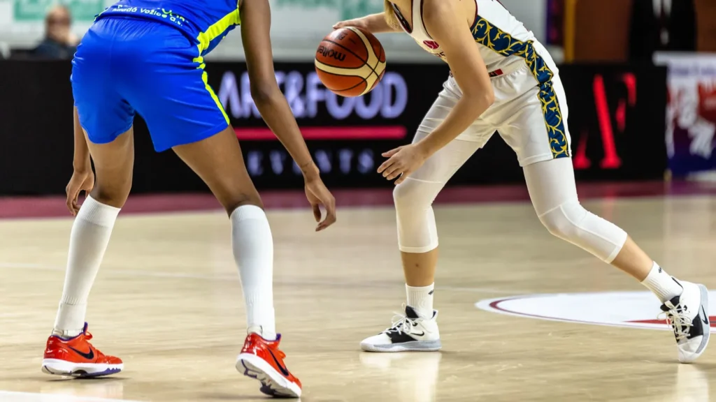 Basketball match going on.