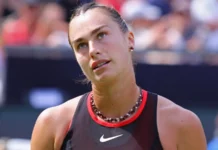 Aryna Sabalenka during the US Open match.