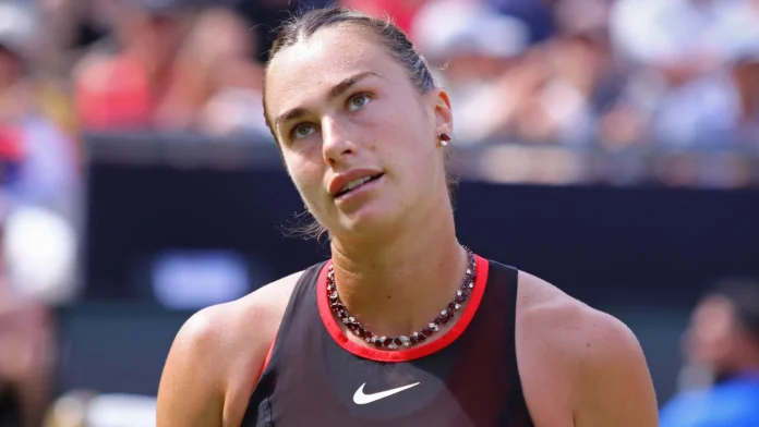 Aryna Sabalenka during the US Open match.