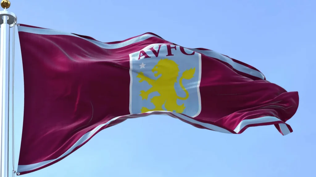 birmingham uk may 2022 the flag of aston villa football
