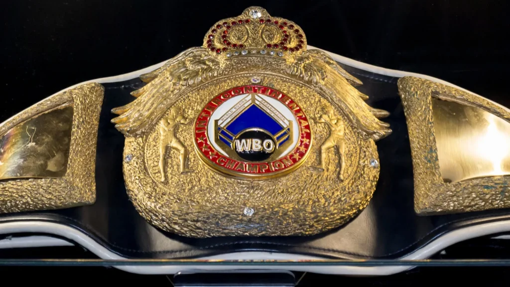 Boxing WBO championship belt