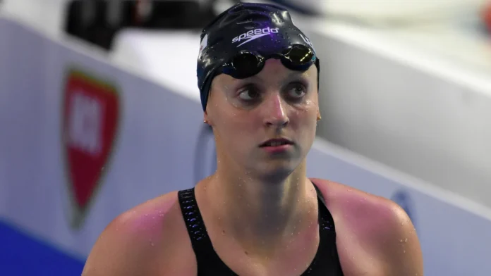 budapest hungary  jul 26 2017 competitive swimmer ledecky katie