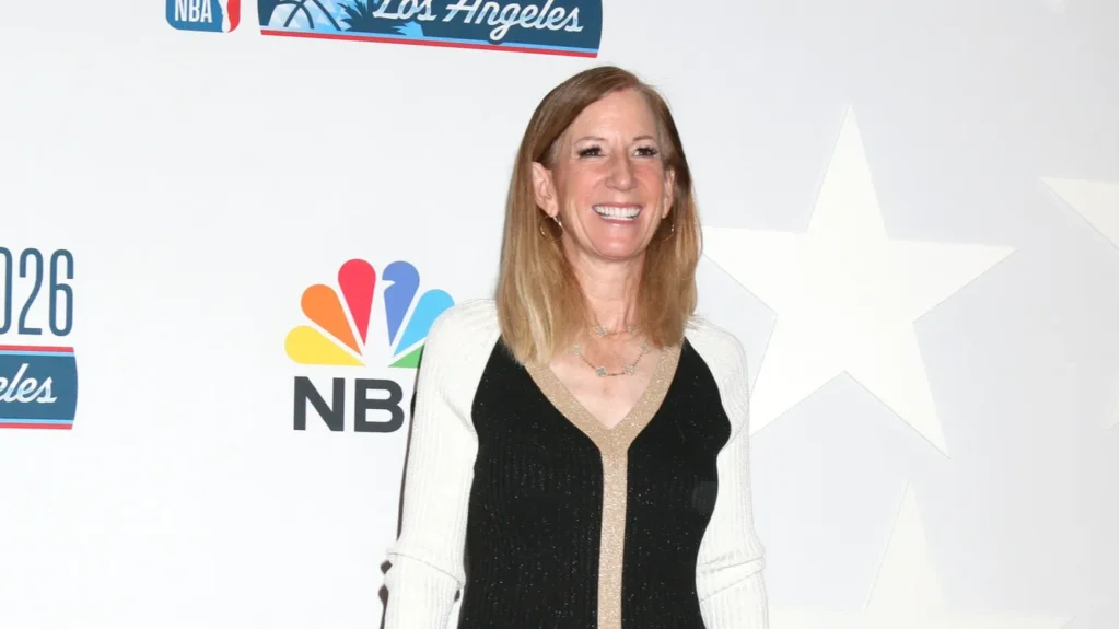 cathy engelbert at the nba allstar tipoff celebration at the