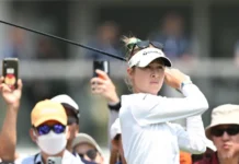 Nelly Korda in action