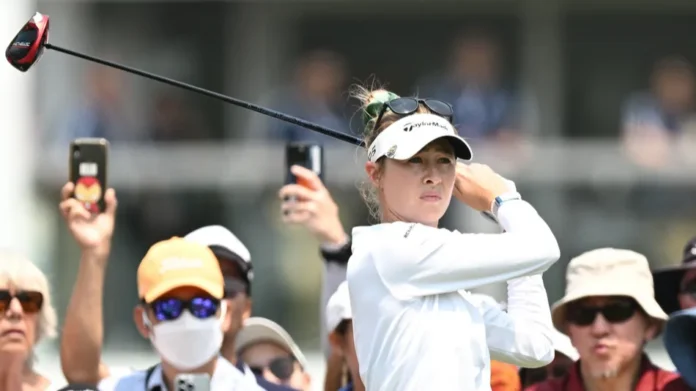 Nelly Korda in action