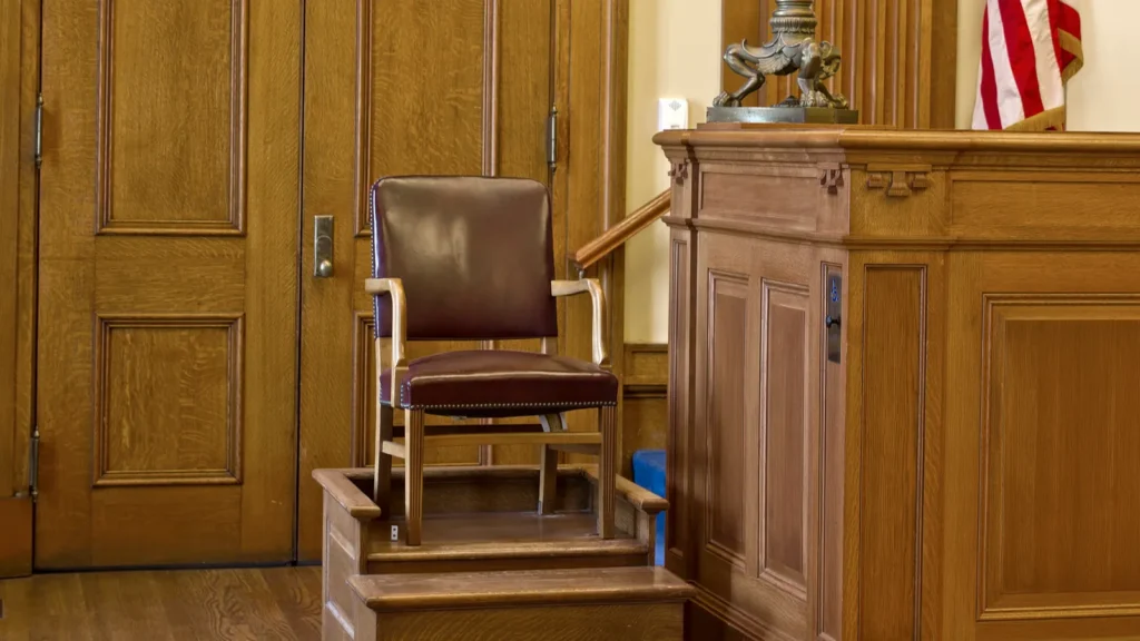 courtroom witness stand chair