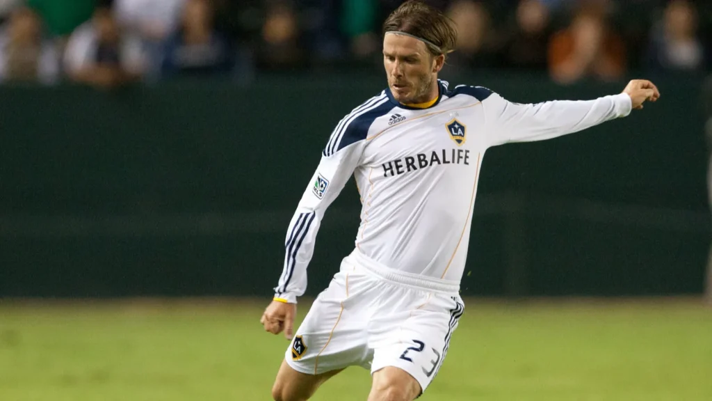 David Beckham during the game