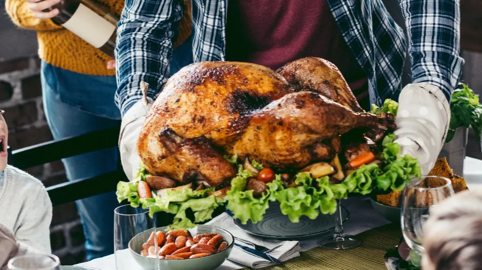 family having holiday dinner