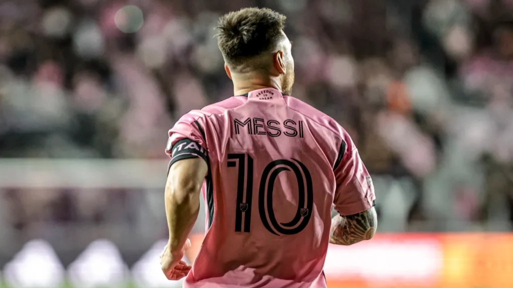 Lionel Messi in action