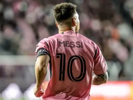 Lionel Messi in action on the field.