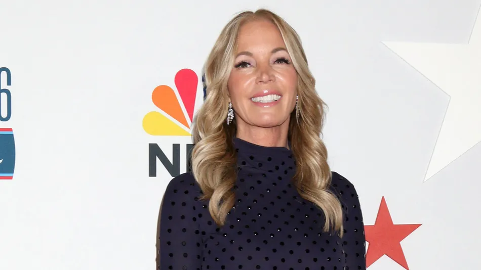 Jeanie Buss at the NBA All Star tip off celebration at