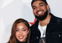 Jordyn Woods and Karl Anthony Towns arrive at an event