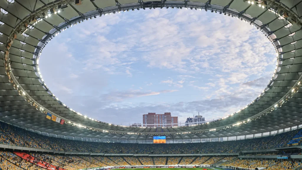 kyiv ukraine  february 21 2021 nsc olympic the football