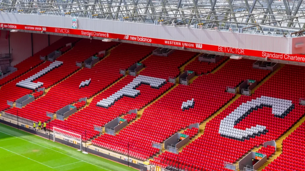 Aerial view of Anfield Stadium