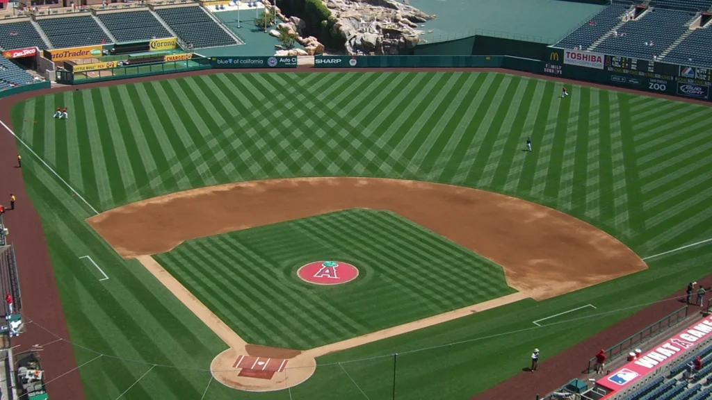 Aerial view of Los Angeles Angel stadium