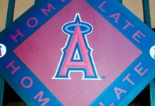“Embarrassing,” fan reacts to sparse crowd at Angel Stadium The main entrance of Los Angeles Angels Stadium