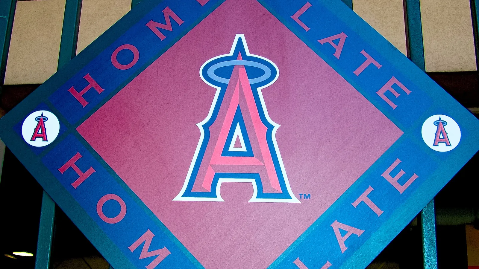 The main entrance of Los Angeles Angels Stadium