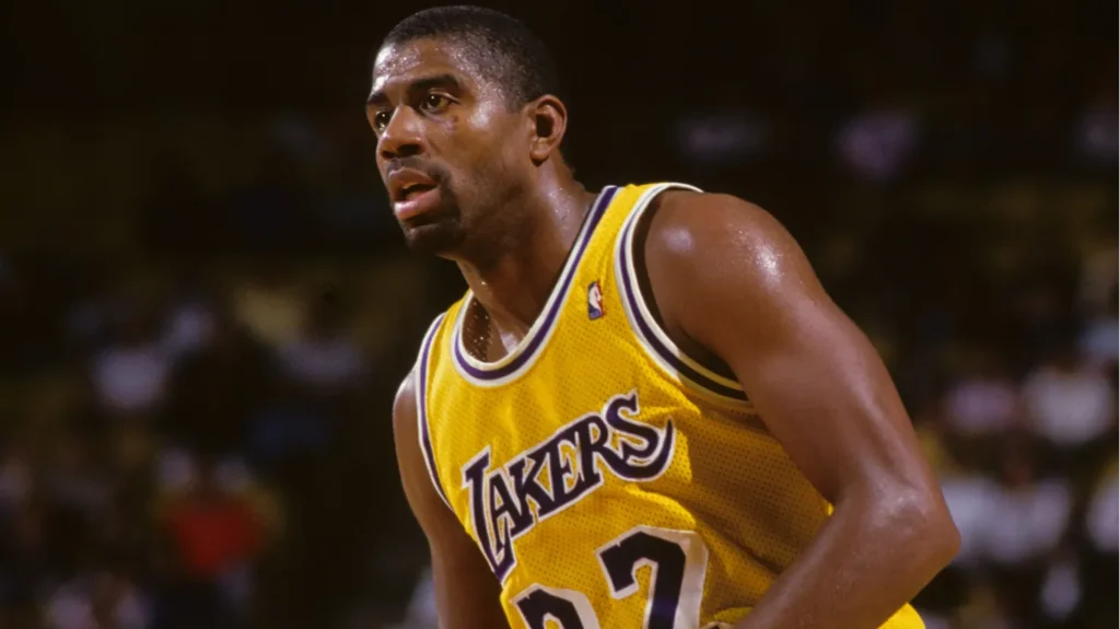 Magic Johnson during his time in LA Lakers