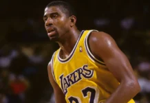 Magic Johnson during his time in LA Lakers