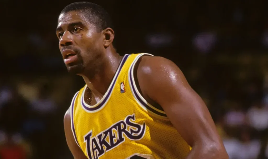 Magic Johnson during his time in LA Lakers