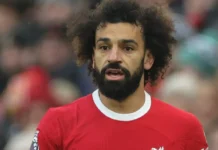 Salah lands a €17 million yearly deal after leaving Liverpool Mohamed Salah during a Premier League match
