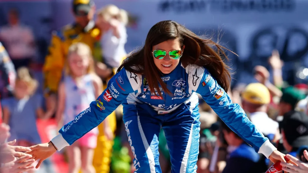 Danica Patrick meeting fans.