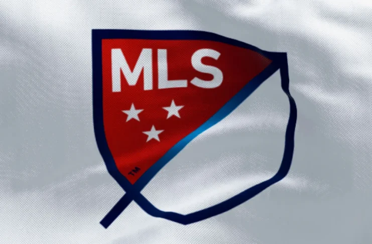 MLS logo on waving flag
