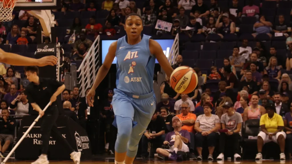 Players of Atlanta Dream in action