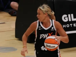 Sophie Cunningham in action during the basketball game