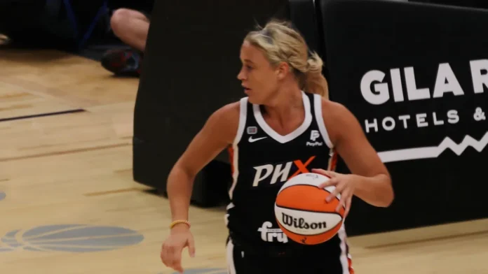 Sophie Cunningham in action during the basketball game