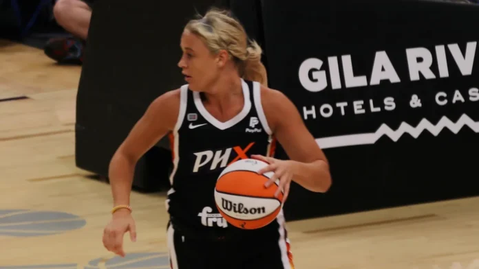 Sophie Cunningham in action during the basketball game