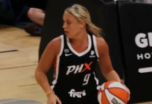Sophie Cunningham during her time in Phoenix Mercury on the court