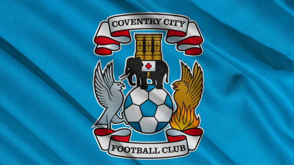 Logo of Coventry Football Club on a fabric