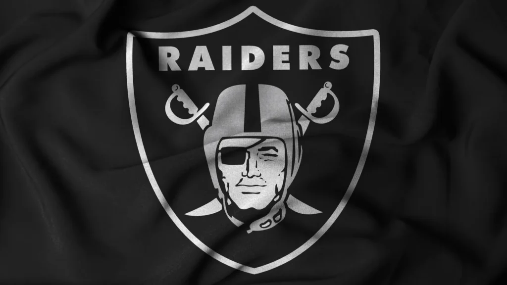 Las Vegas Raider logo on a fabric