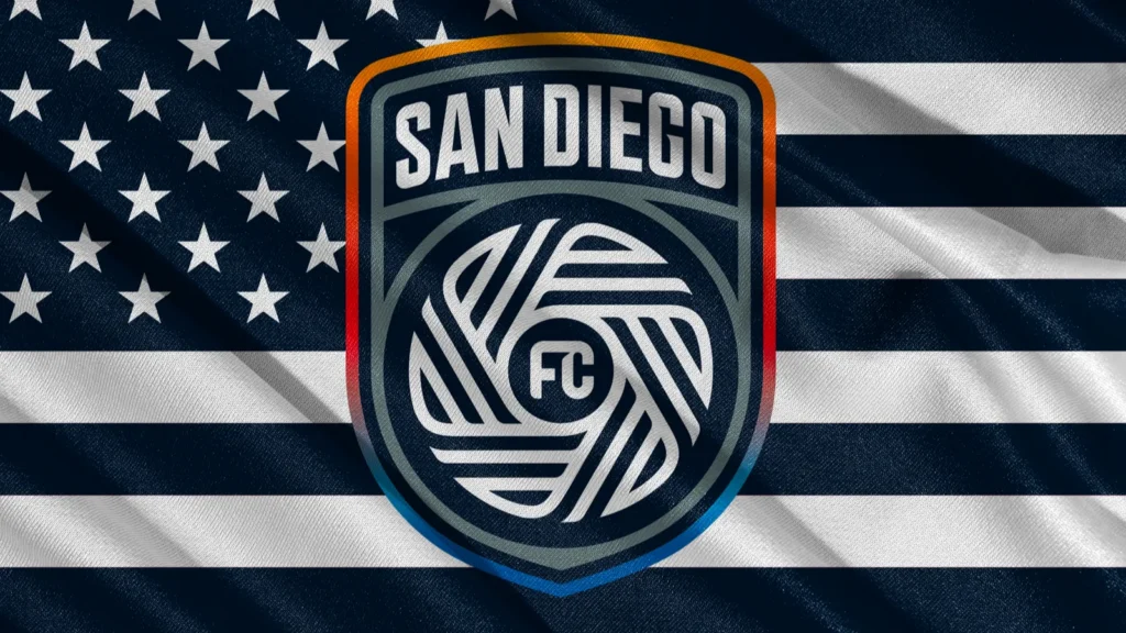 Logo of San Diego FC on a fabric
