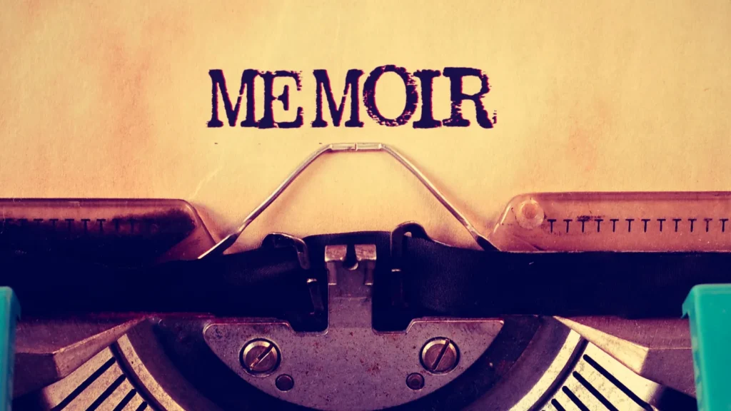 Retro typewriter representing a published memoir